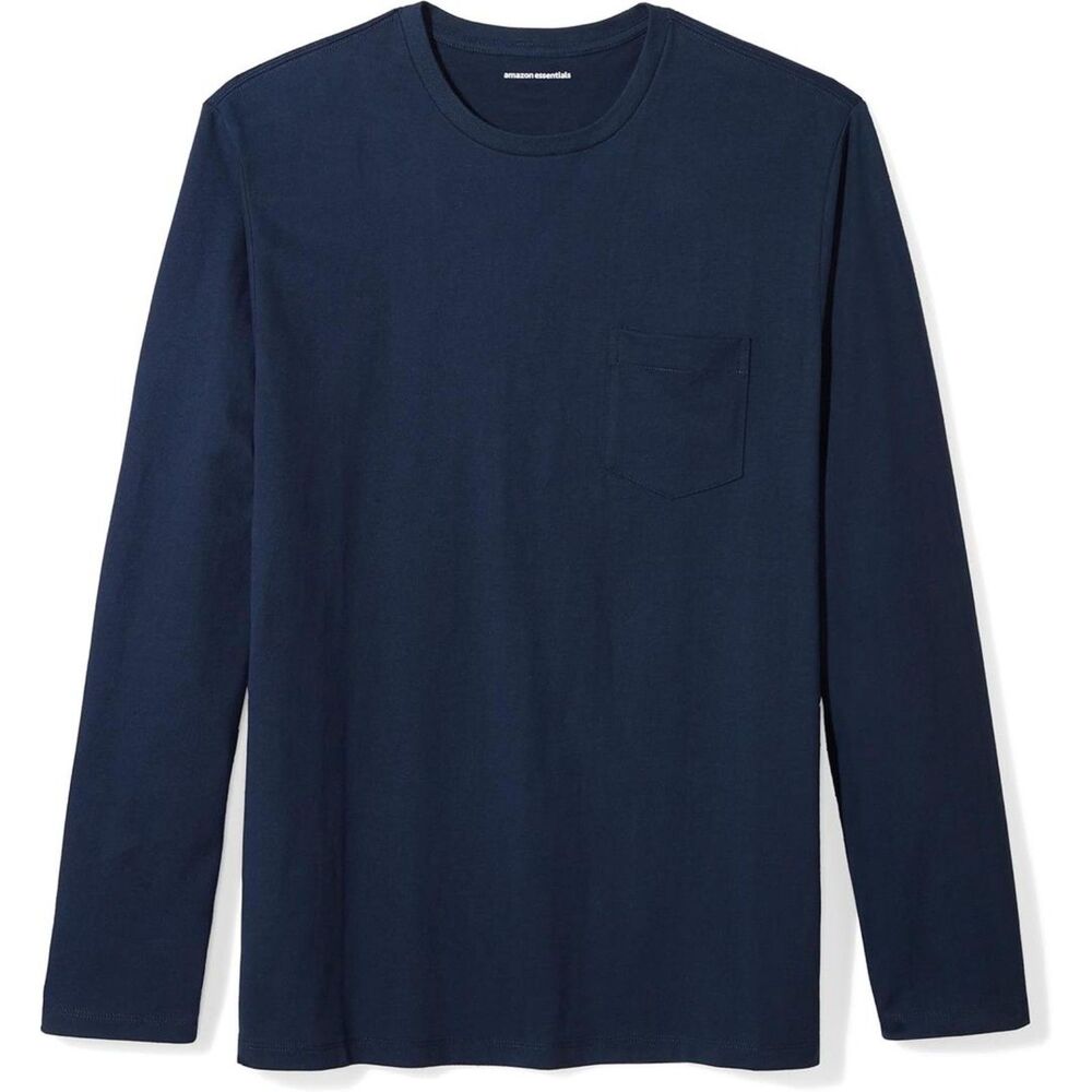 Navy Long-Sleeve Pocket Tee